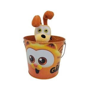 Garfield Movie Exclusive Souvenir Popcorn Tin Bucket & Odie Plush NWT